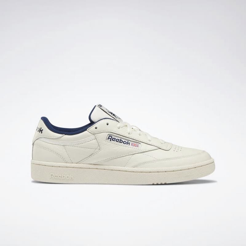 Reebok Club C 85 Tenisky Panske - Biele/Námornícka Modrá PH1538BL